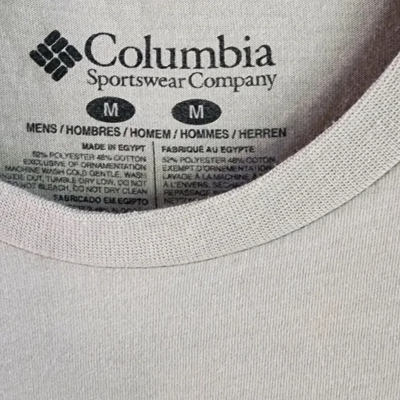 Columbia Men's Light Tan Graphic Tee - Picture 2 of 4